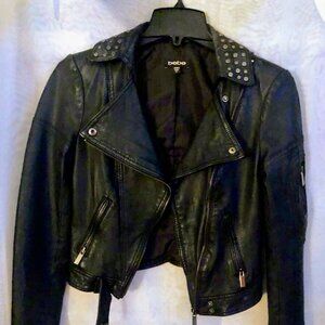 Gently Used Bebe Black Leather Jacket